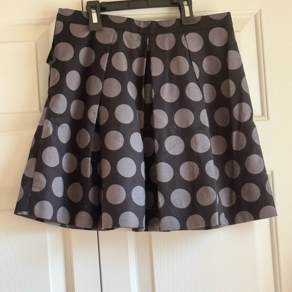 GAP Black and Gray Pleated Skater Mini Skirt